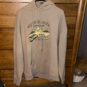 Stick Season Graphic Hoodie - Light Beige